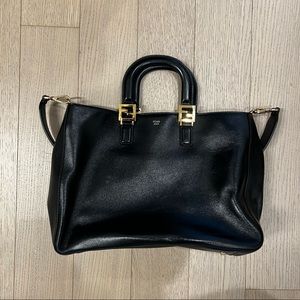 Fendi Black Medium FF Tote